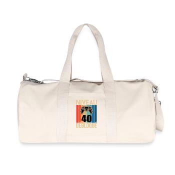 Level 40 Unlocked - Recycled Canvas Sports Bag by Stanley/Stella - natural - Front