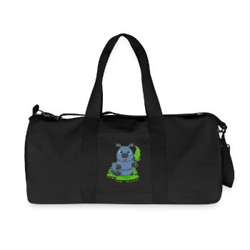Raupe Blatt - Recycelte Canvas-Sporttasche von Stanley/Stella - Schwarz - Vorne
