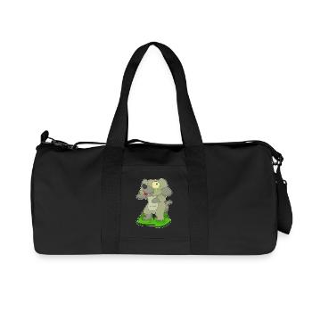 Dog Halloween Zombie - Recycled Canvas Sports Bag by Stanley/Stella - black - Front