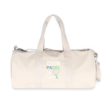 More padel less work - Recycled Canvas Sports Bag by Stanley/Stella - natural - Front