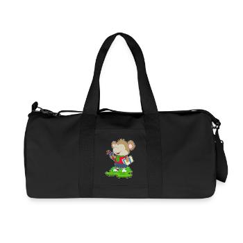 Affe Weihnachten Paket - Recycelte Canvas-Sporttasche von Stanley/Stella - Schwarz - Vorne