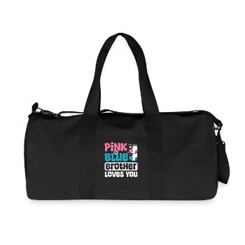 Pink or blue brother loves you - Recycelte Canvas-Sporttasche von Stanley/Stella - Schwarz - Vorne