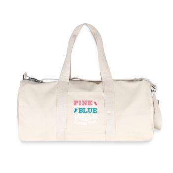 Pink or blue uncle loves you - Recycelte Canvas-Sporttasche von Stanley/Stella - Naturweiß - Vorne
