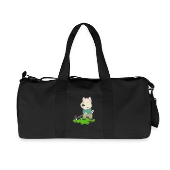 Clubs de golf pour chiens - Sac de sport en toile recyclée Stanley/Stella - noir - Devant