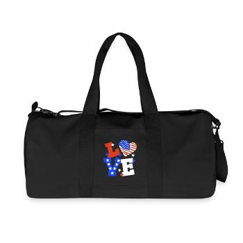 4. Juli USA Flagge - Recycelte Canvas-Sporttasche von Stanley/Stella - Schwarz - Vorne