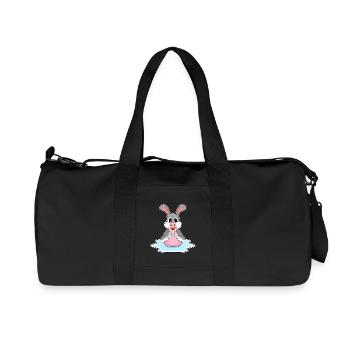 Lapin Flamant - Sac de sport en toile recyclée Stanley/Stella - noir - Devant