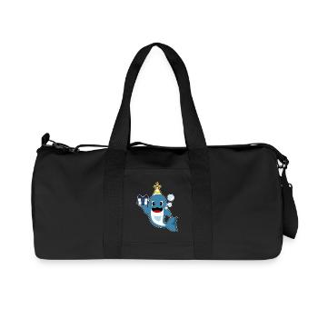 Delfin Geburtstag Partyhut - Recycelte Canvas-Sporttasche von Stanley/Stella - Schwarz - Vorne