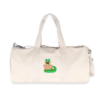 Ordinateur portable serpent - Sac de sport en toile recyclée Stanley/Stella - blanc naturel - Devant