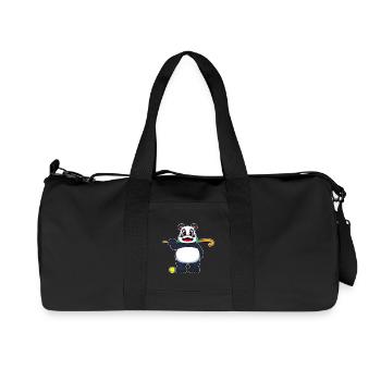 Bâton de hockey sur gazon Panda - Sac de sport en toile recyclée Stanley/Stella - noir - Devant