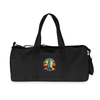 Portrait de voilier - Sac de sport en toile recyclée Stanley/Stella - noir - Devant