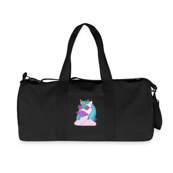Nuages de licorne - Sac de sport en toile recyclée Stanley/Stella - noir - Devant