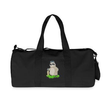 Sloth Cricket Cricket Bat - Recycled Canvas Sports Bag by Stanley/Stella - black - Front