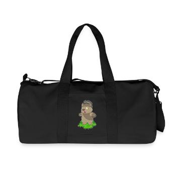 Bear Halloween Zombie - Recycled Canvas Sports Bag by Stanley/Stella - black - Front