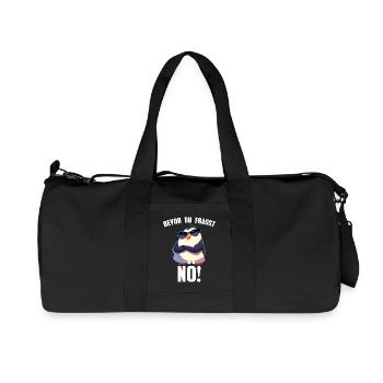 Avant que vous ne demandiez : Non ! Pingouin Dessin Animé Sarcasme - Sac de sport en toile recyclée Stanley/Stella - noir - Devant