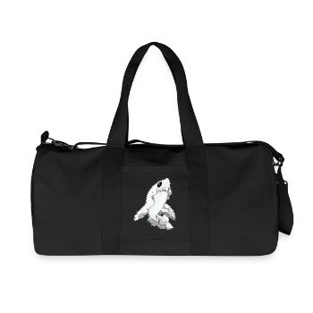 Requin Halloween Fantôme - Sac de sport en toile recyclée Stanley/Stella - noir - Devant