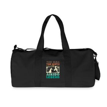 The man the myth the aikido legend - Recycelte Canvas-Sporttasche von Stanley/Stella - Schwarz - Vorne