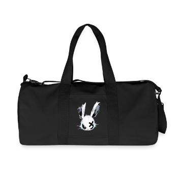 Goth Bunny tête de lapin gothique poupée Grunge cadeau - Sac de sport en toile recyclée Stanley/Stella - noir - Devant