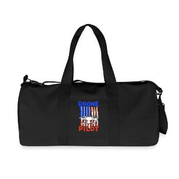 Drohnenpilot Drohne - Recycelte Canvas-Sporttasche von Stanley/Stella - Schwarz - Vorne