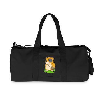 Hamster Handtasche - Recycelte Canvas-Sporttasche von Stanley/Stella - Schwarz - Vorne