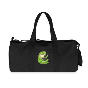 Cuisinière grenouille cuisinière Cuisinière Cuisinière Cuisson Cuisine - Sac de sport en toile recyclée Stanley/Stella - noir - Devant