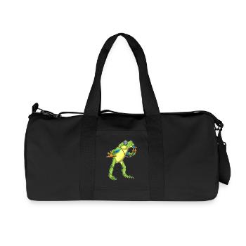 Frosch Schiedsrichter Pfeife - Recycelte Canvas-Sporttasche von Stanley/Stella - Schwarz - Vorne