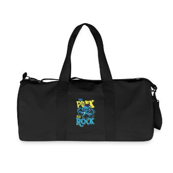 50% Punk 50% Rock - Recycelte Canvas-Sporttasche von Stanley/Stella - Schwarz - Vorne
