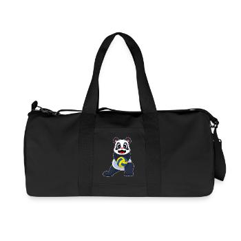 Panda Volleyball Player Volleyball - Recycled Canvas Sports Bag by Stanley/Stella - black - Front