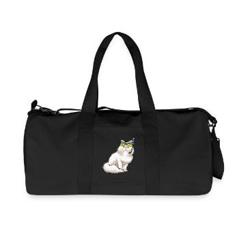 Chat persan Plongée Snorkel - Sac de sport en toile recyclée Stanley/Stella - noir - Devant