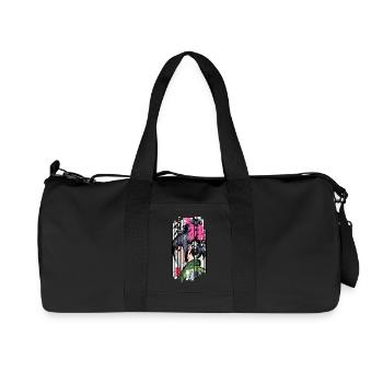 Ver.1 - Geometrische Frau, traditioneller Ninja - Recycelte Canvas-Sporttasche von Stanley/Stella - Schwarz - Vorne