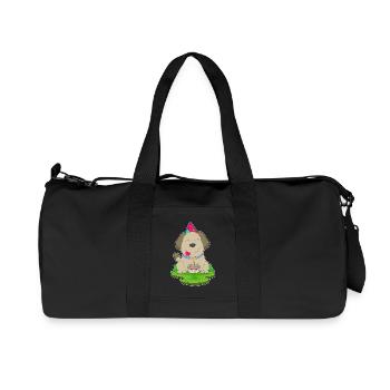 Gâteau d’anniversaire pour chien - Sac de sport en toile recyclée Stanley/Stella - noir - Devant