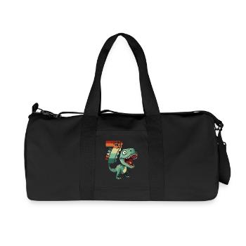 T-Rex Tyrannosaurus 7 Years 7th Birthday Gift - Recycled Canvas Sports Bag by Stanley/Stella - black - Front