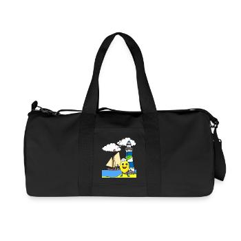 Seemann Zitrone sauer Seefahrt Matrosen Seemänner - Recycelte Canvas-Sporttasche von Stanley/Stella - Schwarz - Vorne