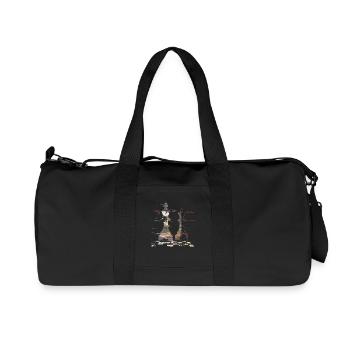Chess Queen and King Graphic - Recycled Canvas Sports Bag by Stanley/Stella - black - Front