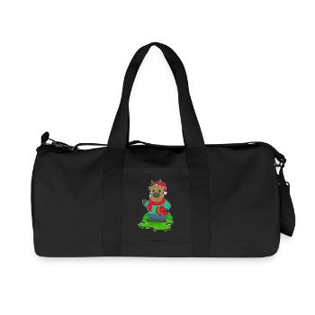 Rentier Weihnachten Paket - Recycelte Canvas-Sporttasche von Stanley/Stella - Schwarz - Vorne