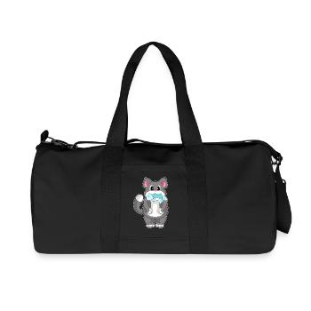 Poisson-chat - Sac de sport en toile recyclée Stanley/Stella - noir - Devant