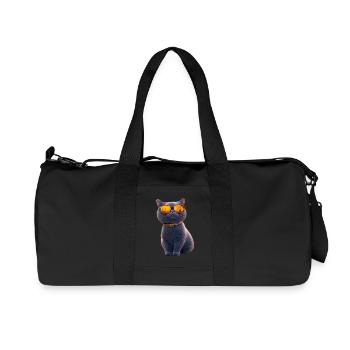British Shorthair Cat BKH Cat Mom Cute Cats - Recycled Canvas Sports Bag by Stanley/Stella - black - Front