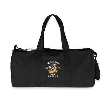 Football - Lustig I'm just here for the snacks - Recycelte Canvas-Sporttasche von Stanley/Stella - Schwarz - Vorne