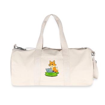 Ordinateur portable Fox - Sac de sport en toile recyclée Stanley/Stella - blanc naturel - Devant