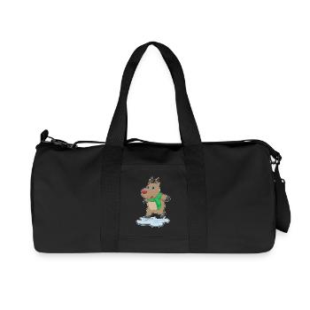 Rentier Eislaufen Schlittschuhe - Recycelte Canvas-Sporttasche von Stanley/Stella - Schwarz - Vorne