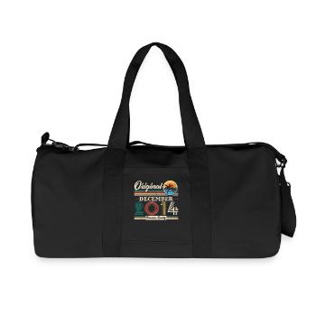 December 2014 Vintage Retro Birthday Gift - Recycled Canvas Sports Bag by Stanley/Stella - black - Front