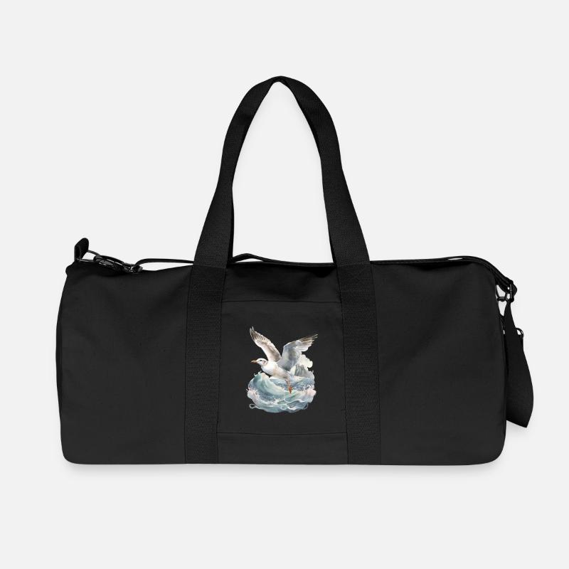 Möwen Möwe Seevögel Seevogel Meer maritim - Recycelte Canvas-Sporttasche von Stanley/Stella - Schwarz