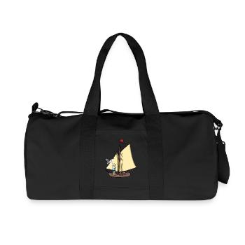 Ship Ships Sailing Sailing Ship Boat Boats Child - Recycled Canvas Sports Bag by Stanley/Stella - black - Front