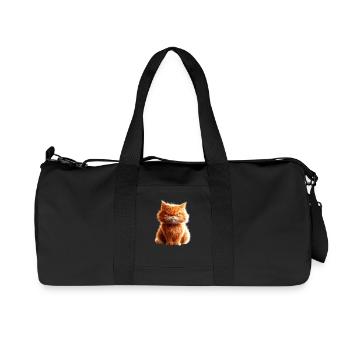Maine Coon Cat Cat Mom Cat Maine Coon Cats - Recycled Canvas Sports Bag by Stanley/Stella - black - Front