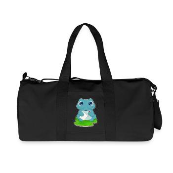 Frog Student Paper School - Recycled Canvas Sports Bag by Stanley/Stella - black - Front