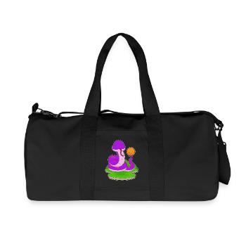 Schlange Basketballspieler Basketball - Recycelte Canvas-Sporttasche von Stanley/Stella - Schwarz - Vorne