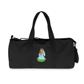 Rentier Braut Herz Hochzeit - Recycelte Canvas-Sporttasche von Stanley/Stella - Schwarz - Vorne