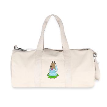 Reindeer Bridal Heart Wedding - Recycled Canvas Sports Bag by Stanley/Stella - natural - Front