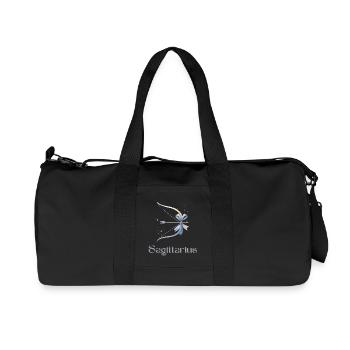 Élégant cadeau d’aquarelle du zodiaque Sagittaire - Sac de sport en toile recyclée Stanley/Stella - noir - Devant