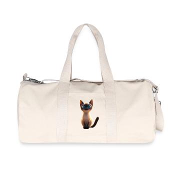 Siamkatze Siam Katze Siamese Cat Siamesen Katzen - Recycelte Canvas-Sporttasche von Stanley/Stella - Naturweiß - Vorne