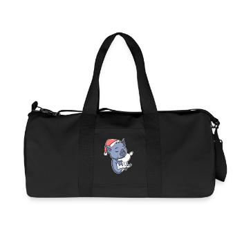 Chauve-souris mignonne fatiguée dormir à Noël - Sac de sport en toile recyclée Stanley/Stella - noir - Devant